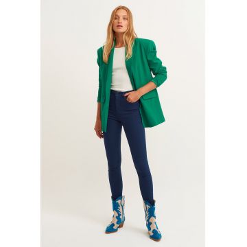 Blugi skinny cu talie inalta