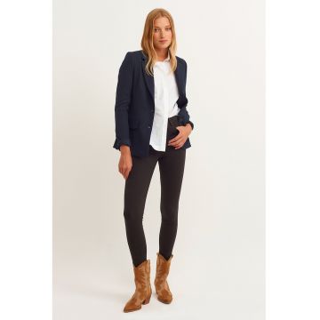 Blugi skinny cu talie inalta