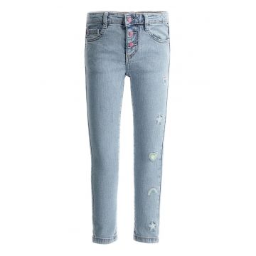Blugi slim fit cu nasturi