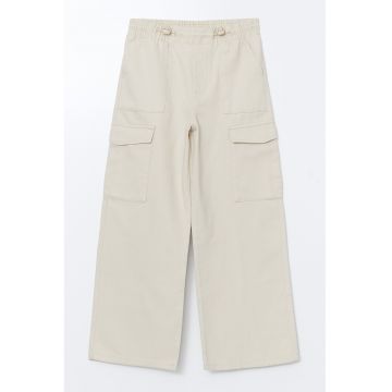 Pantaloni cargo cu talie inalta