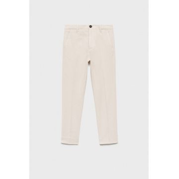 Pantaloni conici din amestec de in