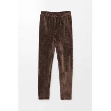 Pantaloni cu aspect catifelat