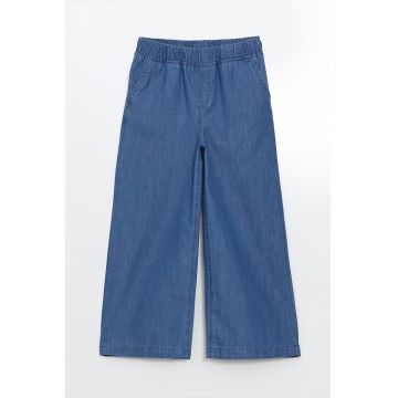 Pantaloni cu croiala ampla din chambray
