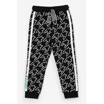 Pantaloni de trening cu model houndstooth