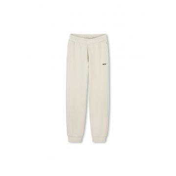 Pantaloni de trening din amestec de bumbac cu detaliu logo