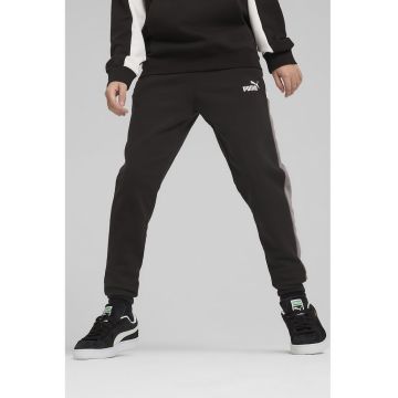 Pantaloni de trening din amestec de bumbac cu logo