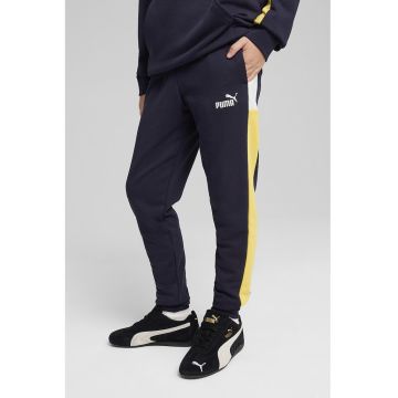 Pantaloni de trening din amestec de bumbac cu logo