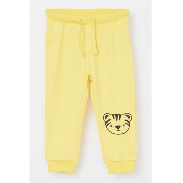 Pantaloni de trening din amestec de bumbac cu snur