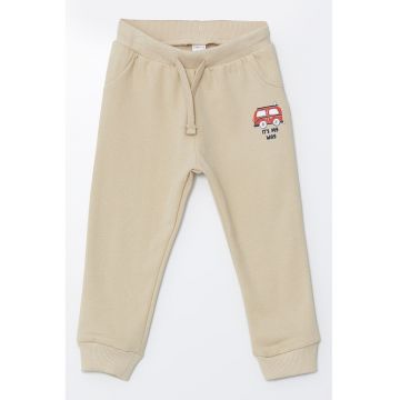Pantaloni de trening din amestec de bumbac cu snur