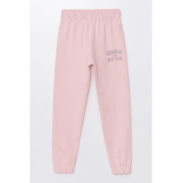 Pantaloni de trening din bumbac cu imprimeu text