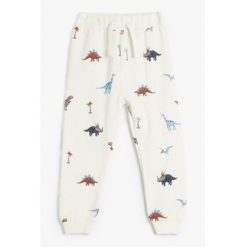 Pantaloni de trening din bumbac cu snur