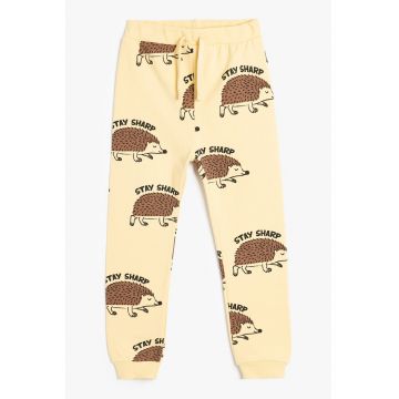 Pantaloni de trening din bumbac cu snur