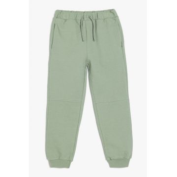 Pantaloni de trening din bumbac cu snur in talie