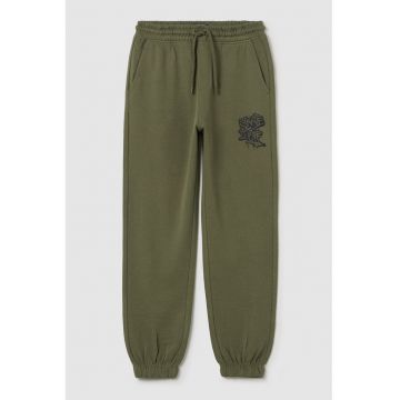 Pantaloni de trening din bumbac cu snururi