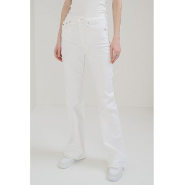 Pantaloni din amestec de bumbac cu croiala ampla