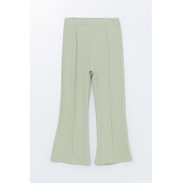 Pantaloni din amestec de bumbac cu croiala ampla