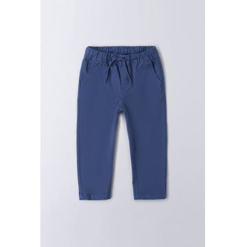 Pantaloni din amestec de bumbac cu model uni