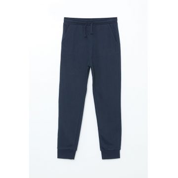 Pantaloni din amestec de bumbac cu snururi
