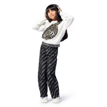 Pantaloni din bumbac cu model