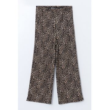 Pantaloni evazati cu animal print