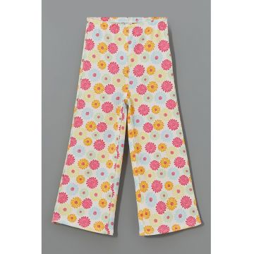 Pantaloni evazati cu imprimeu