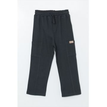 Pantaloni regular fit cu snur in talie