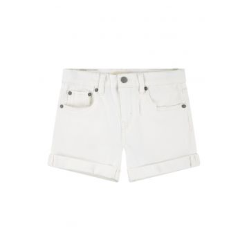 Pantaloni scurti din denim cu model cu 5 buzunare