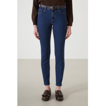 Set de blugi skinny cu o curea - 2 piese