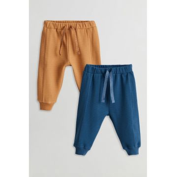 Set de pantaloni uni de trening - 2 perechi