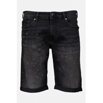 Bermude de denim cu aspect deteriorat