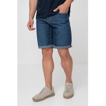 Bermude din denim cu talie medie