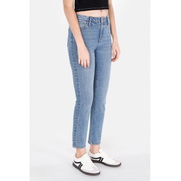 Blugi crop cu talie medie