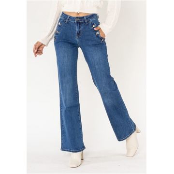 Blugi Dama Evazati  Albastri P195-5 16804