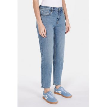 Blugi mom fit cu model uni