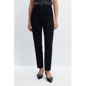 Blugi mom fit cu talie inalta
