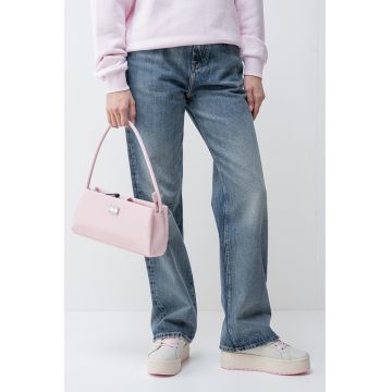 Blugi relaxed fit cu aspect decolorat