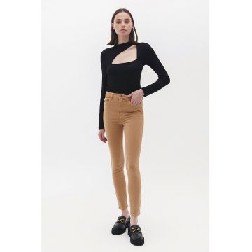 Blugi skinny cu talie inalta