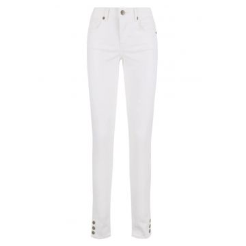 Blugi skinny fit cu nasturi decorativi