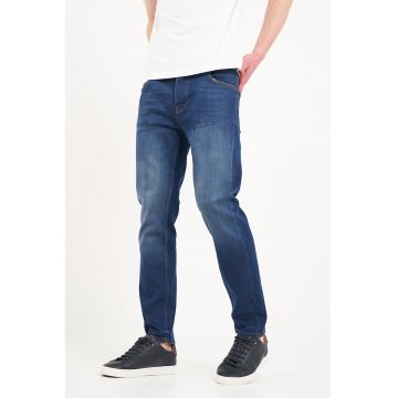 Blugi slim fit cu talie medie