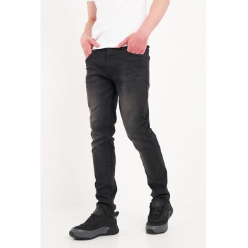 Blugi slim fit cu talie medie