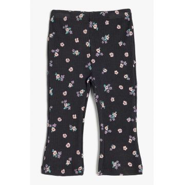 Colanti din amestec de bumbac cu model floral