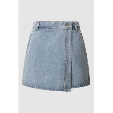 Fusta-pantalon regular fit din denim