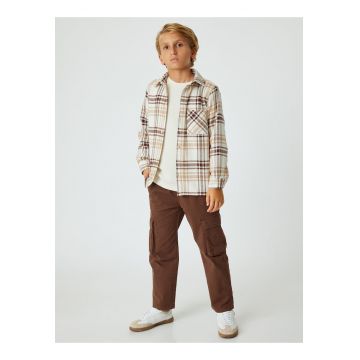 Pantaloni cargo cu snur