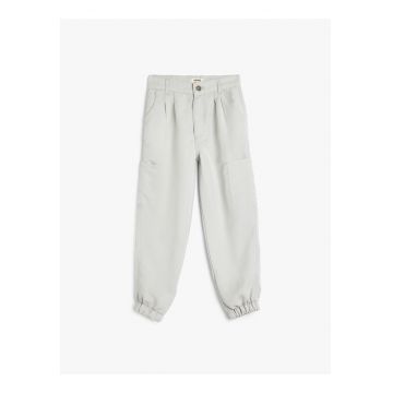 Pantaloni cargo din amestec de modal