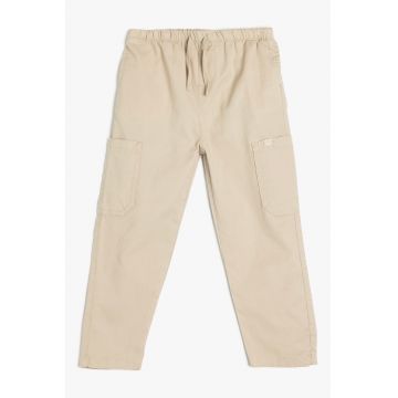 Pantaloni de bumbac cu snur