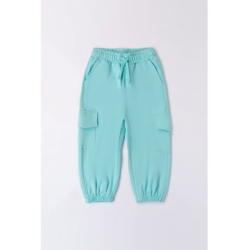 Pantaloni de trening cargo cu talie medie