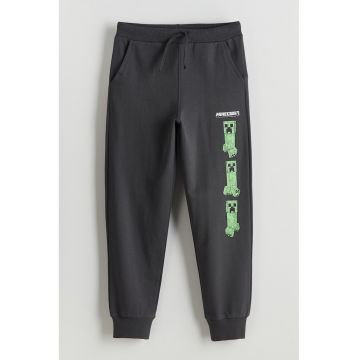 Pantaloni de trening cu imprimeu Minecraft