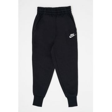 Pantaloni de trening cu talie inalta si buzunare laterale