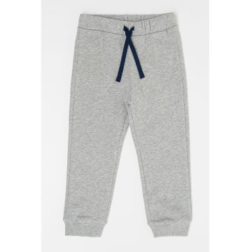 Pantaloni de trening de bumbac cu snur in talie