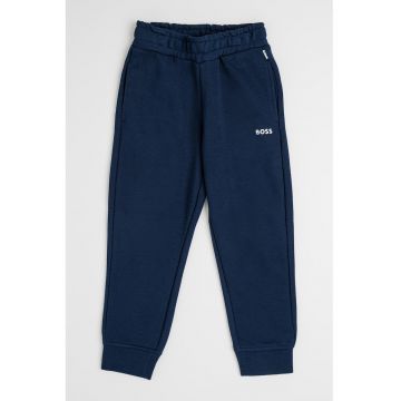 Pantaloni de trening din amestec de bumbac cu detaliu logo